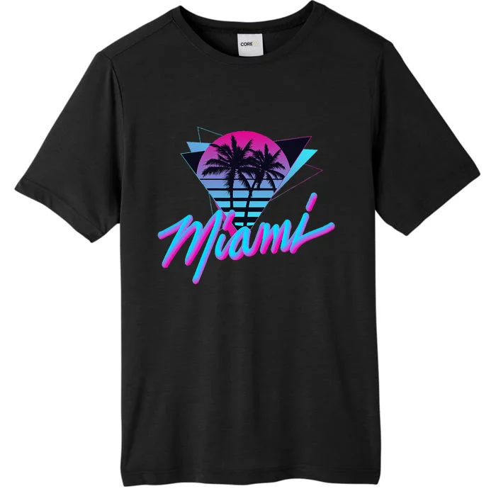 Miami Palm Trees Vaperwave Synthwave 80s Style Retro ChromaSoft Performance T-Shirt