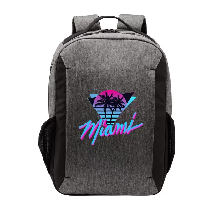 Miami Palm Trees Vaperwave Synthwave 80s Style Retro Vector Backpack