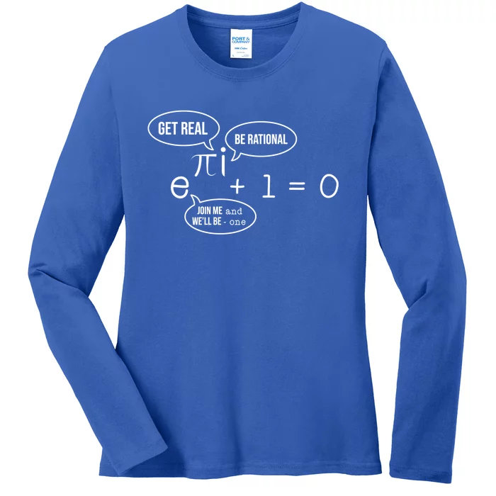 Math Pun Teacher Pi Beautiful Equation Cute Gift Ladies Long Sleeve Shirt