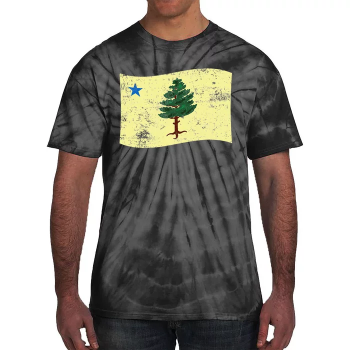 Maine Pine Tree Flag 1901 – First State Flag Tie-Dye T-Shirt