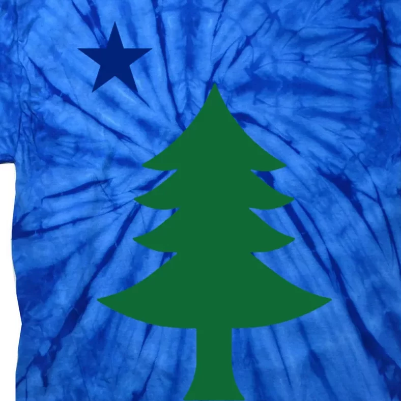 Maine Pine Tree State Flag Pride Patriotic Cool Gift Tie-Dye T-Shirt