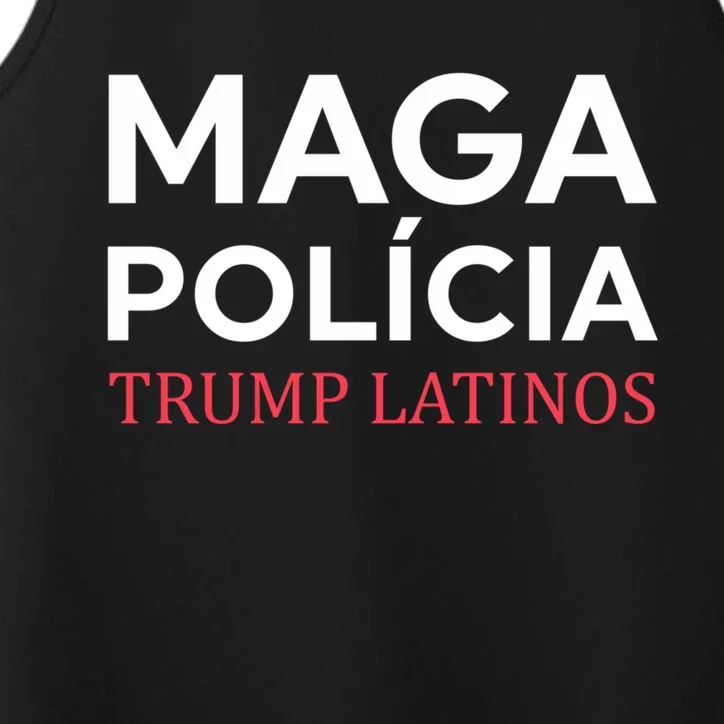 Maga PolíCia Trump Latinos Performance Tank