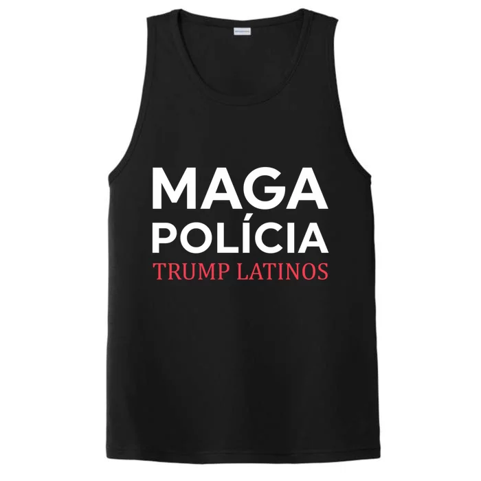 Maga PolíCia Trump Latinos Performance Tank