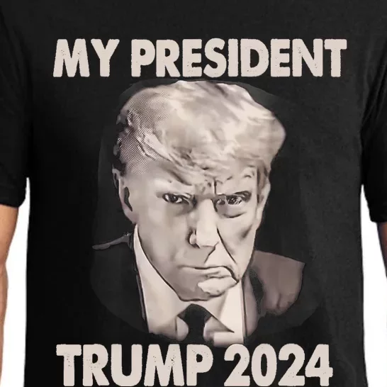 My President Trump 2024 Mug Shot Trump Funny President 2024 Pajama Set