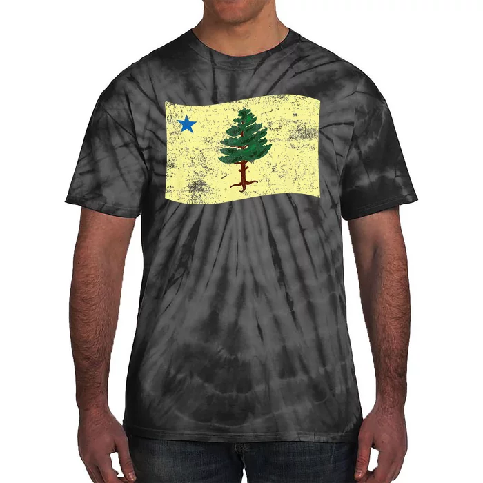 Maine Pine Tree Flag 1901 – First State Flag Tie-Dye T-Shirt