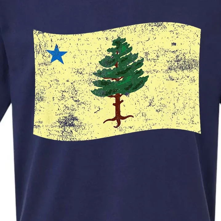 Maine Pine Tree Flag 1901 – First State Flag Sueded Cloud Jersey T-Shirt