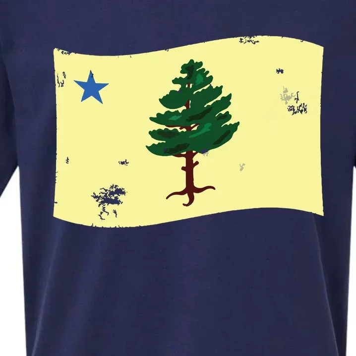 Maine Pine Tree Flag 1901 First State Flag Sueded Cloud Jersey T-Shirt