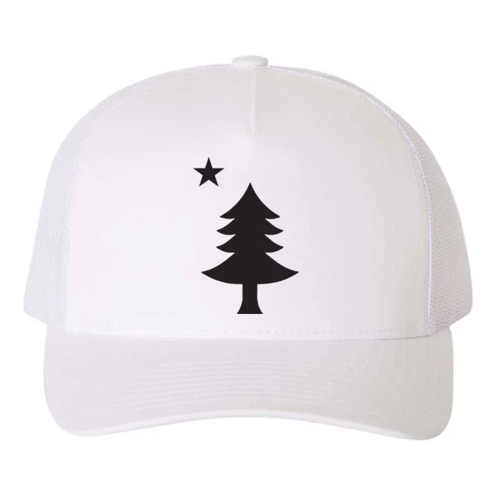 Maine Pine Tree State Flag Pride Patriotic Yupoong Adult 5-Panel Trucker Hat