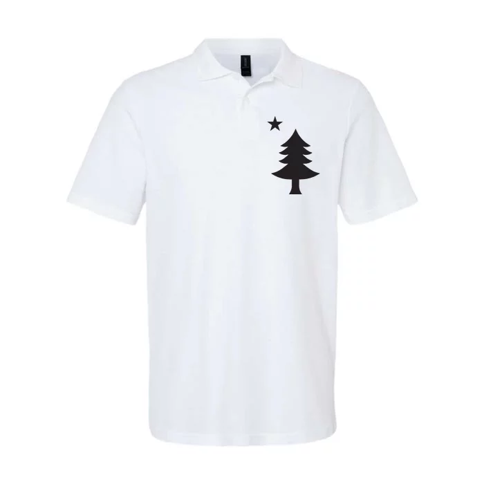 Maine Pine Tree State Flag Pride Patriotic Softstyle Adult Sport Polo