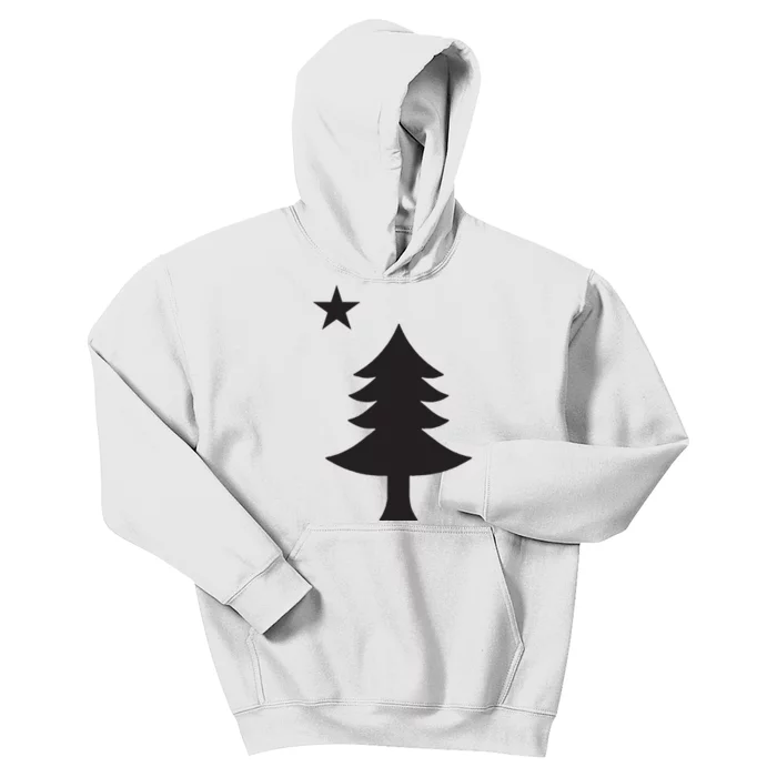 Maine Pine Tree State Flag Pride Patriotic Kids Hoodie