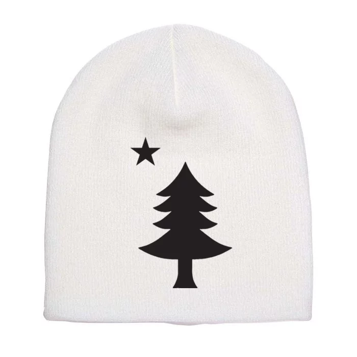 Maine Pine Tree State Flag Pride Patriotic Short Acrylic Beanie