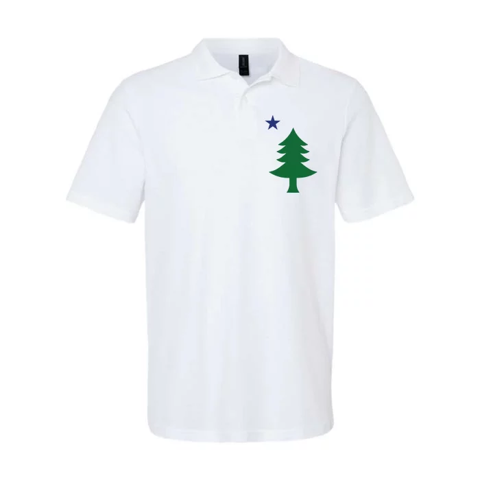 Maine Pine Tree State Flag Pride Patriotic Softstyle Adult Sport Polo