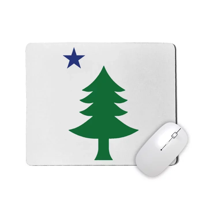 Maine Pine Tree State Flag Pride Patriotic Mousepad