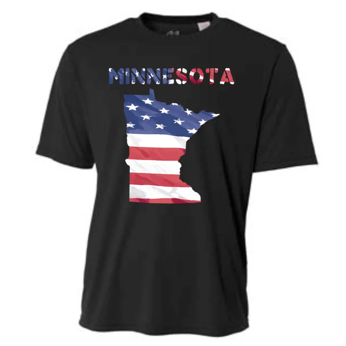 Minnesota Proud United States America Patriot Flag Us Pride Gift Cooling Performance Crew T-Shirt