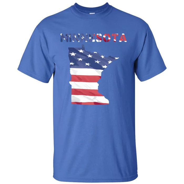 Minnesota Proud United States America Patriot Flag Us Pride Gift Tall T-Shirt