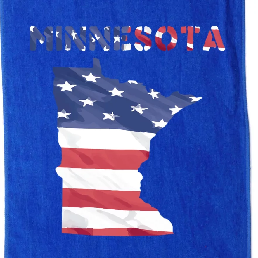 Minnesota Proud United States America Patriot Flag Us Pride Gift Platinum Collection Golf Towel