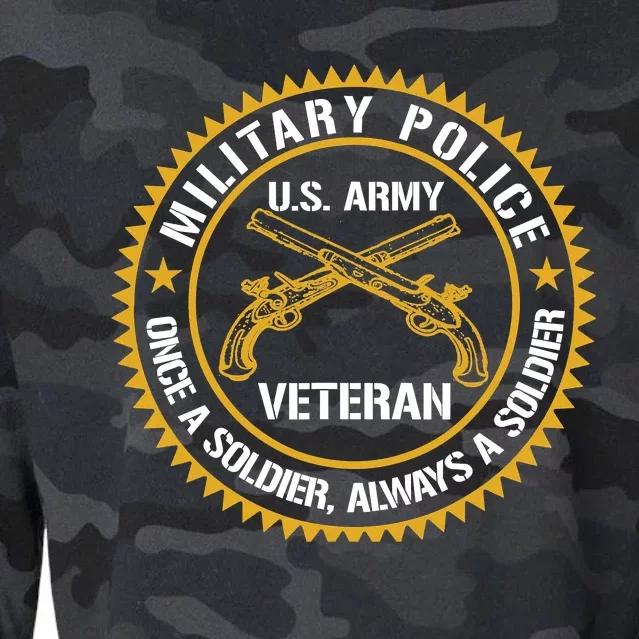 Military Police US Army Veteran Once A Soldier Always Cropped Pullover Crew