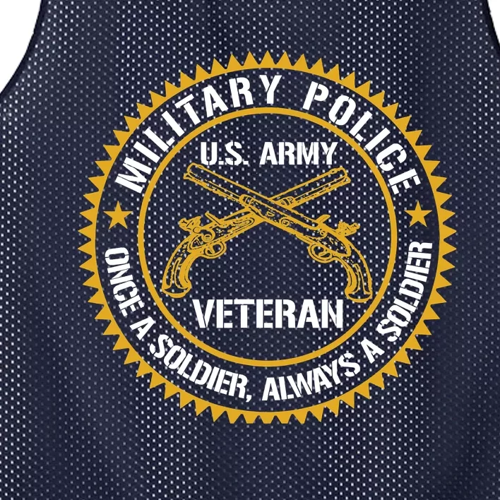 Military Police US Army Veteran Once A Soldier Always Mesh Reversible Basketball Jersey Tank