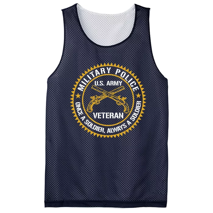 Military Police US Army Veteran Once A Soldier Always Mesh Reversible Basketball Jersey Tank