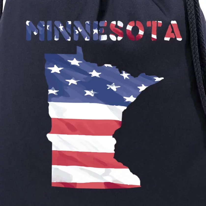 Minnesota Proud United States America Patriot Flag Us Pride Cute Gift Drawstring Bag