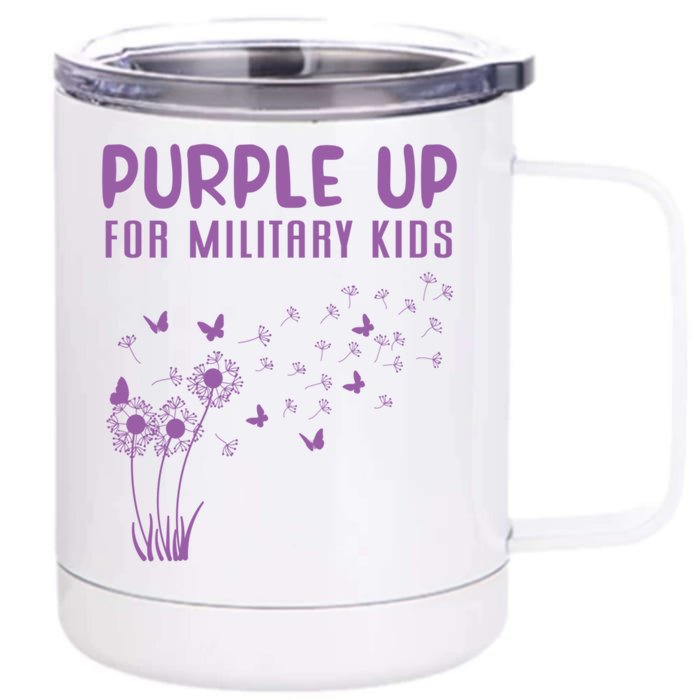 Military Purple Up Day Gift Month Military Gift Front & Back 12oz Stainless Steel Tumbler Cup