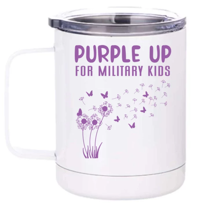 Military Purple Up Day Gift Month Military Gift Front & Back 12oz Stainless Steel Tumbler Cup