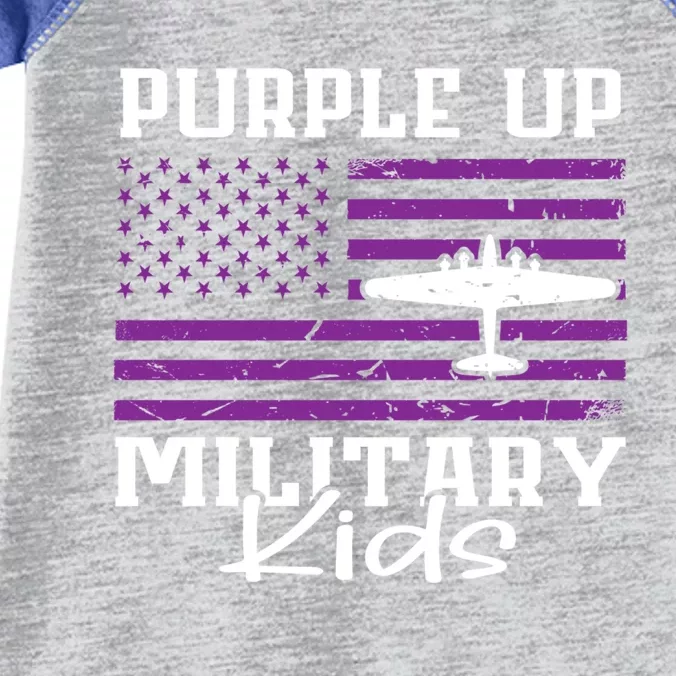 Military Purple Up Day Cute Gift Month Military Soldier Gift Infant Baby Jersey Bodysuit