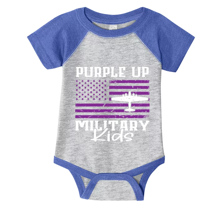 Military Purple Up Day Cute Gift Month Military Soldier Gift Infant Baby Jersey Bodysuit