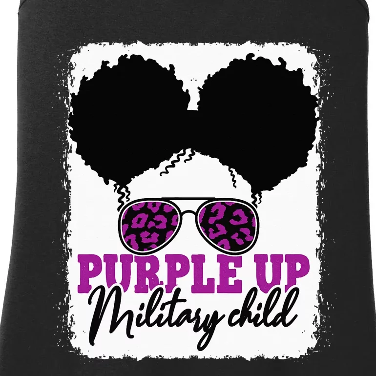 Military Purple Up Leopard Sunglasses Ladies Essential Tank