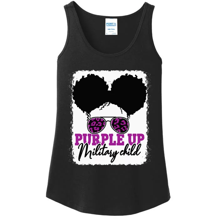 Military Purple Up Leopard Sunglasses Ladies Essential Tank