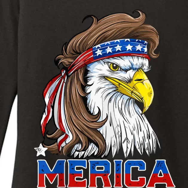 Merica Patriotic USA Eagle Of Freedom 4th Of July Womens CVC Long Sleeve Shirt