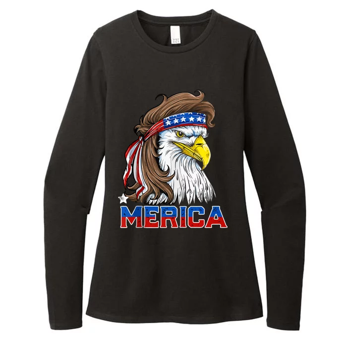 Merica Patriotic USA Eagle Of Freedom 4th Of July Womens CVC Long Sleeve Shirt