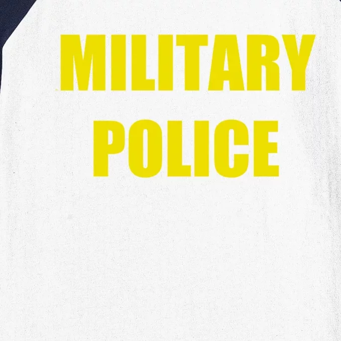 Military Police Uniform Work Gift Baseball Sleeve Shirt