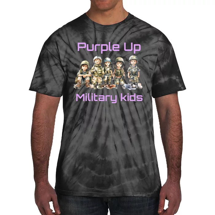 Military Purple Up For Military Tie-Dye T-Shirt