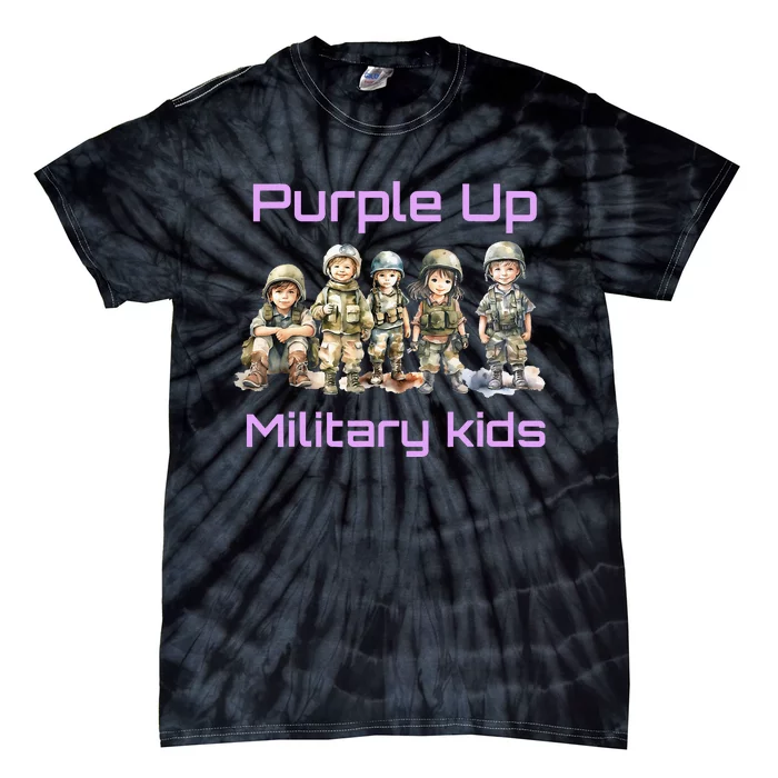 Military Purple Up For Military Tie-Dye T-Shirt