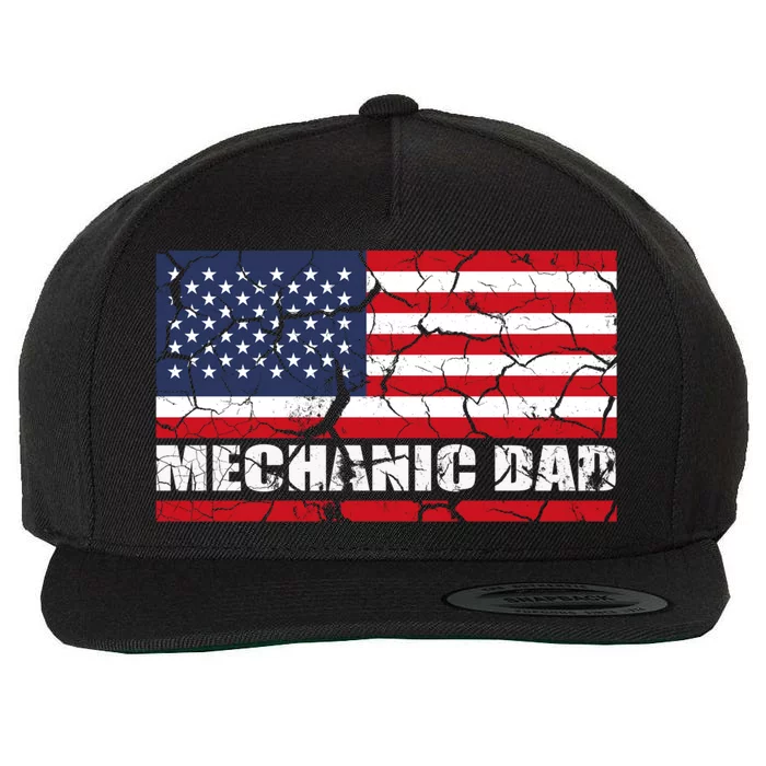 Mechanics Patriotic Usa Flagge Gift Wool Snapback Cap