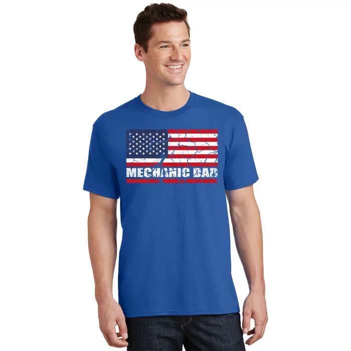 Mechanics Patriotic Usa Flagge Gift T-Shirt