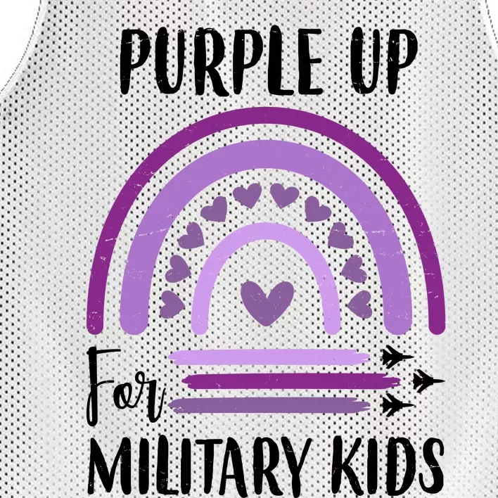 Military Purple Up Rainbow Heart Mesh Reversible Basketball Jersey Tank