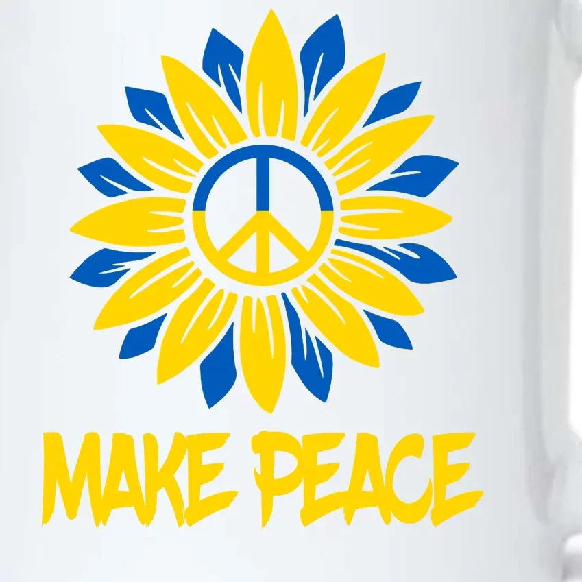 Make Peace Ukraine Strong Sunflower Black Color Changing Mug