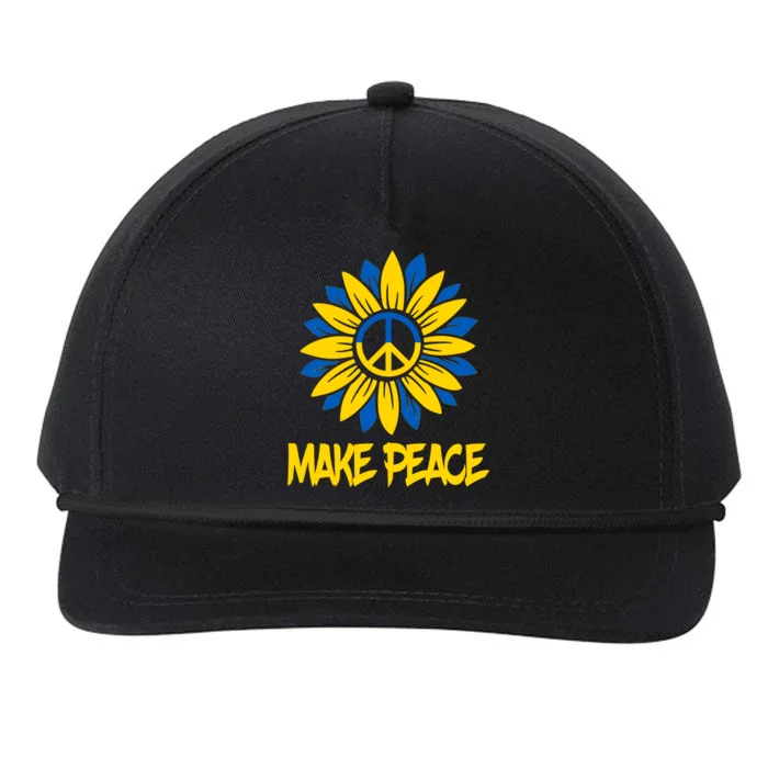 Make Peace Ukraine Strong Sunflower Snapback Five-Panel Rope Hat