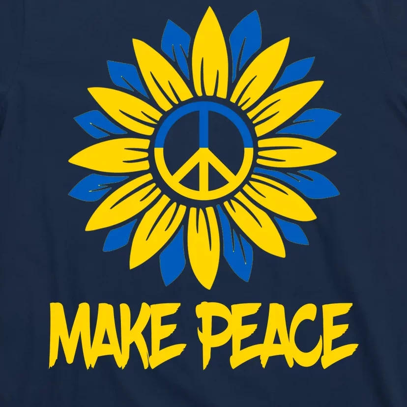 Make Peace Ukraine Strong Sunflower T-Shirt