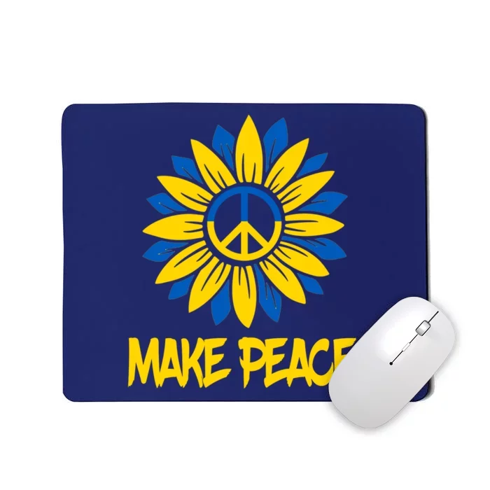 Make Peace Ukraine Strong Sunflower Mousepad