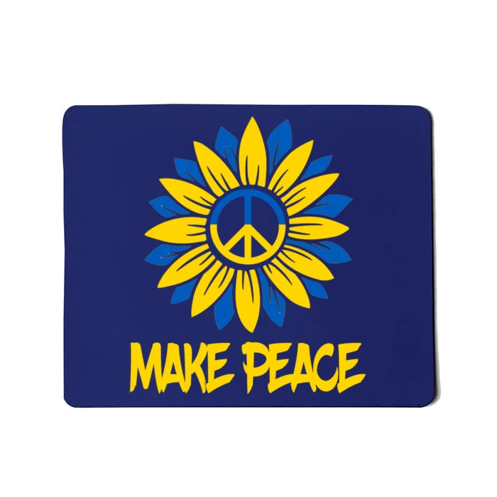 Make Peace Ukraine Strong Sunflower Mousepad