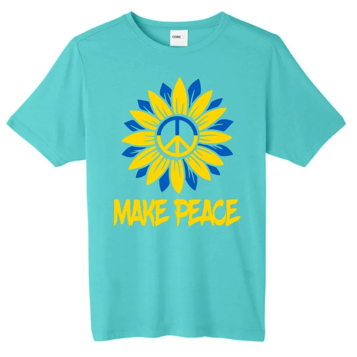 Make Peace Ukraine Strong Sunflower ChromaSoft Performance T-Shirt