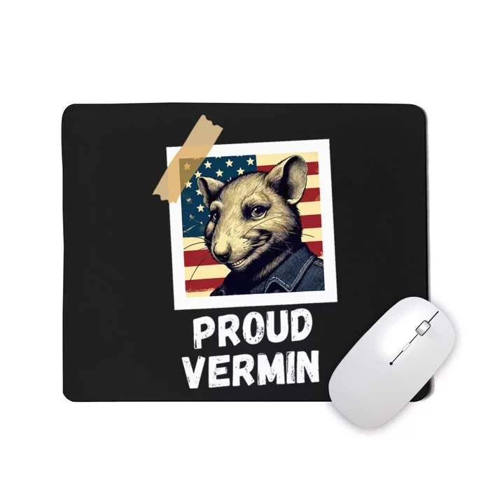 Mouse Proud Vermin Vote Blue Mousepad