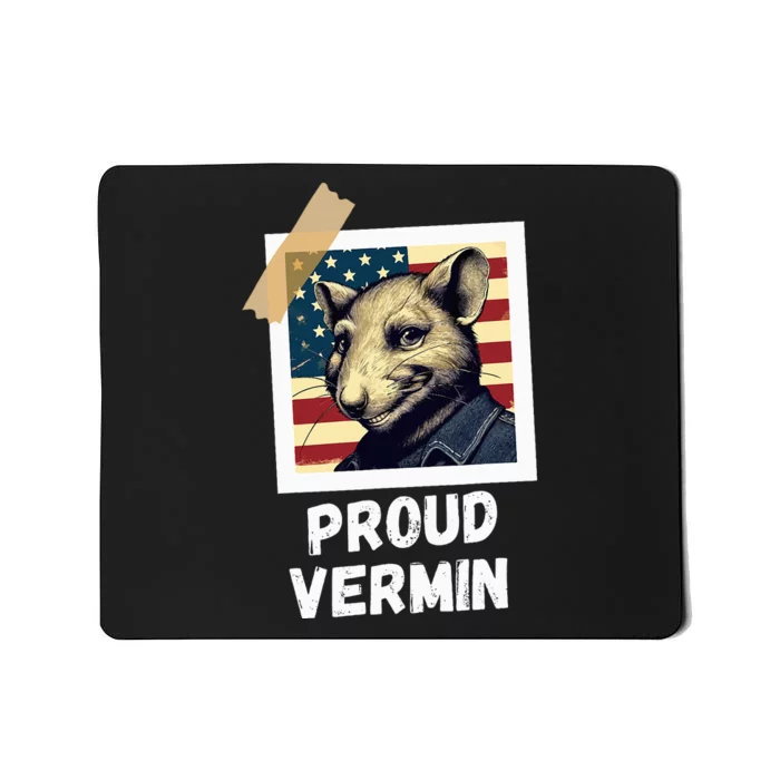 Mouse Proud Vermin Vote Blue Mousepad