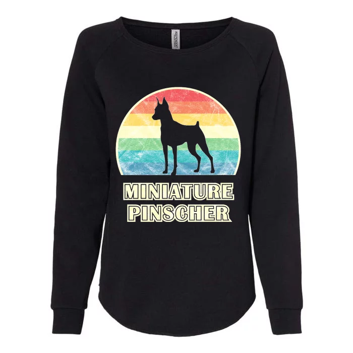 Miniature Pinscher Vintage Style Dog Sweatshirt Womens California Wash Sweatshirt