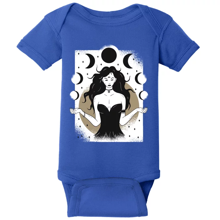 Magic Pagan Wiccan Wicca Witch Lunar Moon Goddess Gift Baby Bodysuit