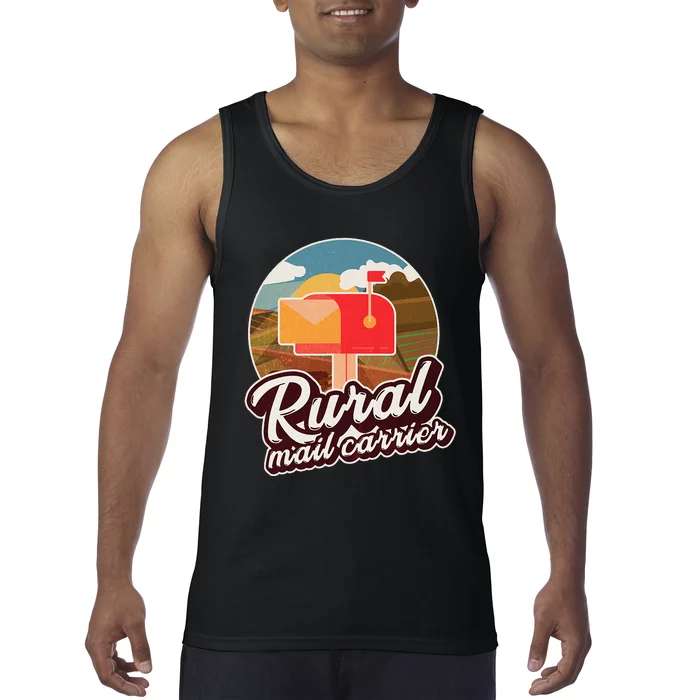 Mailman Postal Worker Post Office Rural Mail Carrier Tank Top