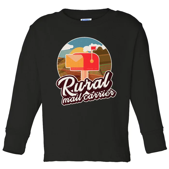 Mailman Postal Worker Post Office Rural Mail Carrier Toddler Long Sleeve Shirt